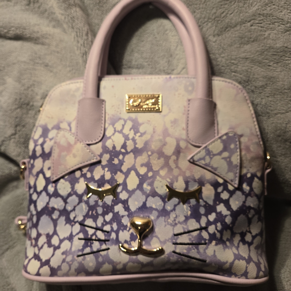 Betsey Johnson Purple Cat Mini Bag - Picture 8 of 13